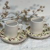 ست کرامیکا 6 پارچه فنجان و نعلبکی 1007