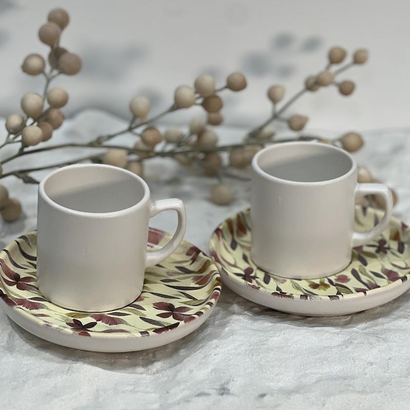 ست کرامیکا 6 پارچه فنجان و نعلبکی 1007