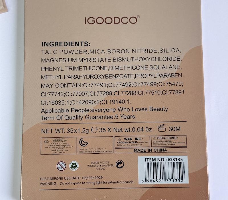 پالت سایه چشم طرح دختر و گربه سی و پنج رنگ IGOODCO 