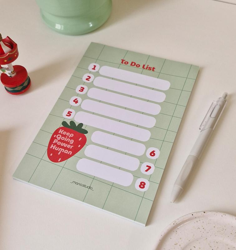 نوتپد to do list توت‌فرنگی