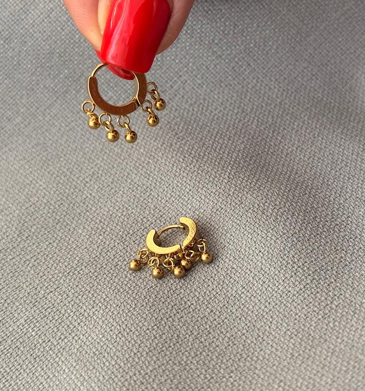 گوشواره آویز گلوله ای