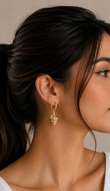 گوشواره آویز گوش ماهی