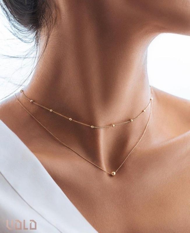 گردنبند دولایه گوی