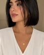 گردنبند ونکلیف طلایی با زنجیر ماری نازک