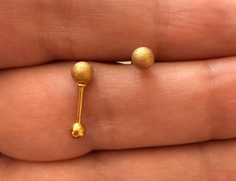 پیرسینگ گوش گلوله ای ریز (یک عدد)