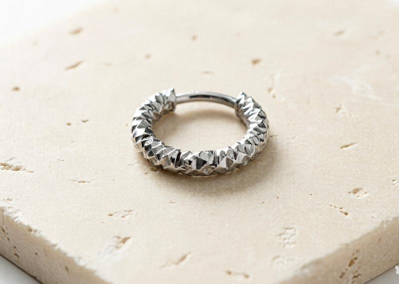 گوشواره حلقه ای تراش دار