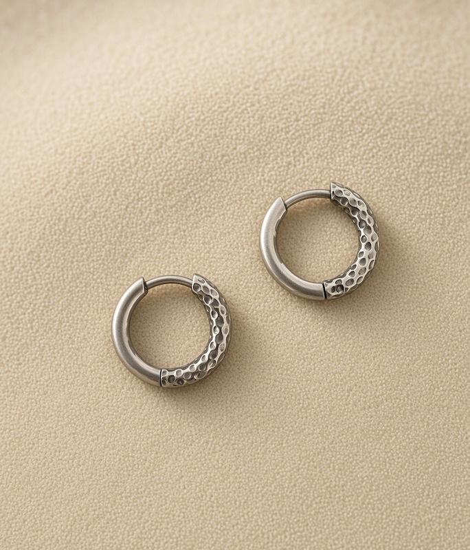 گوشواره حلقه ای نیمه تراش
