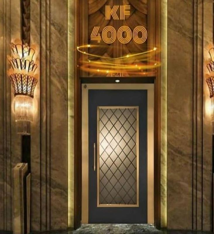 درب لولایی شیشه ای آسانسور  KF4000