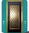 درب لولایی شیشه ای طرح KF4000