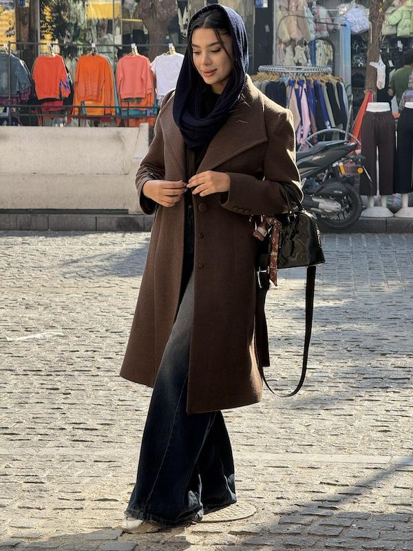 پالتو فوتر یقه خشتی دمسه 16985