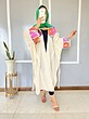 مانتو عبایی لینن مدل فلور کد 7394