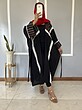 مانتو عبایی لینن مدل فلور کد 7394