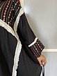 مانتو عبایی لینن مدل فلور کد 7394