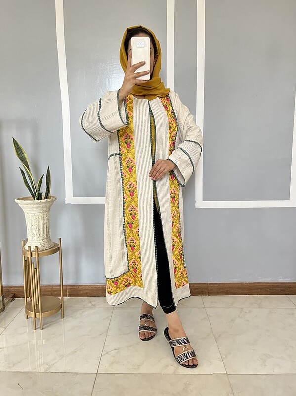 مانتو لینن گلدوزی مدل لیندا کد 7384