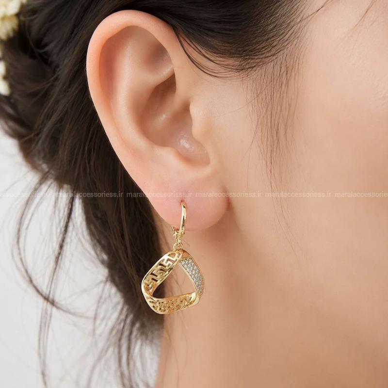 گوشواره ژوپینگ طرح جواهر کد۱۱۱۷