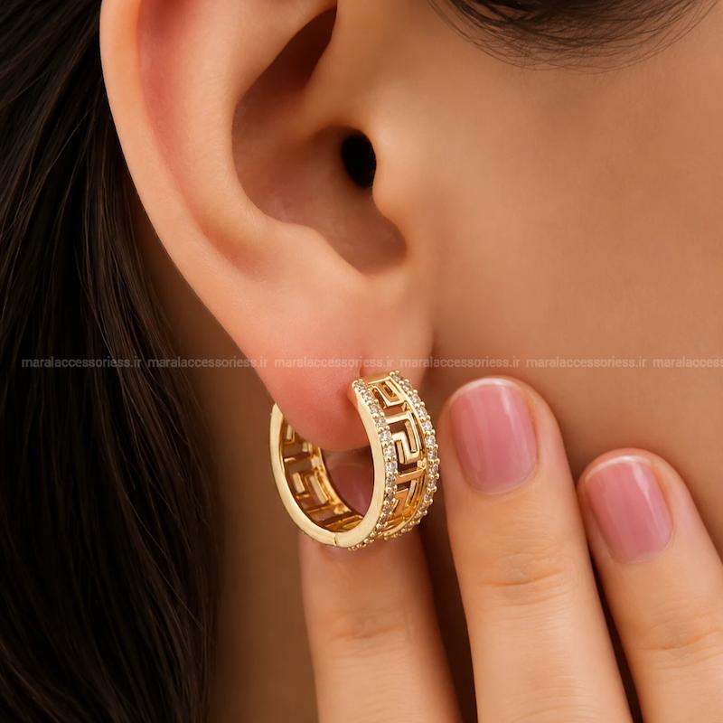 گوشواره ژوپینگ طرح جواهر کد۱۱۱۶