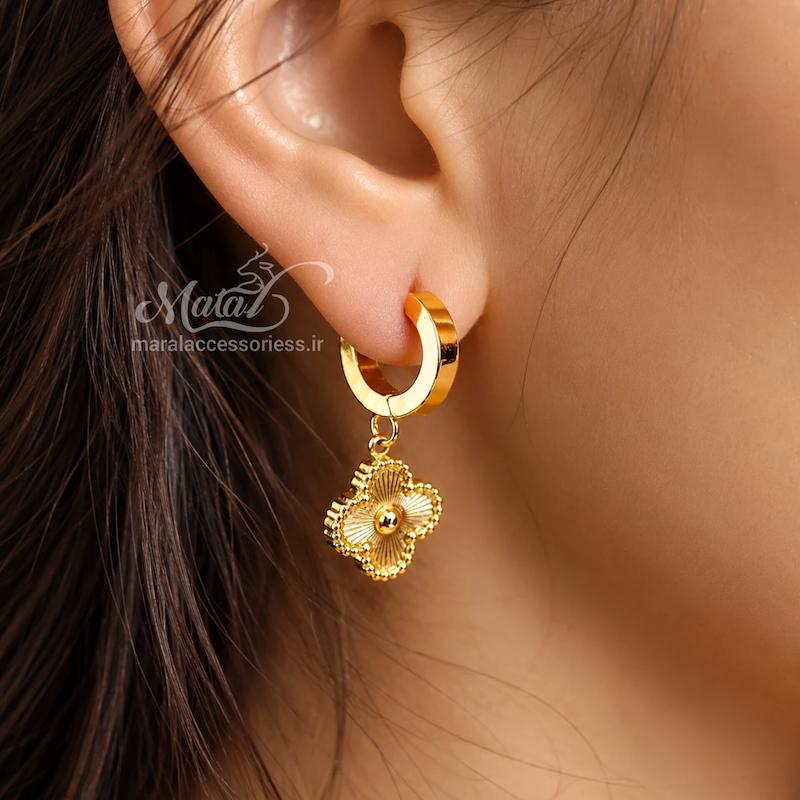 گوشواره ونکلیف قفل حلقه ای کد۸۴۲