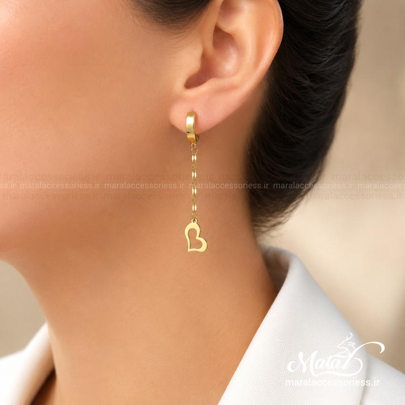 گوشواره استیل316L پولکی استار 1163