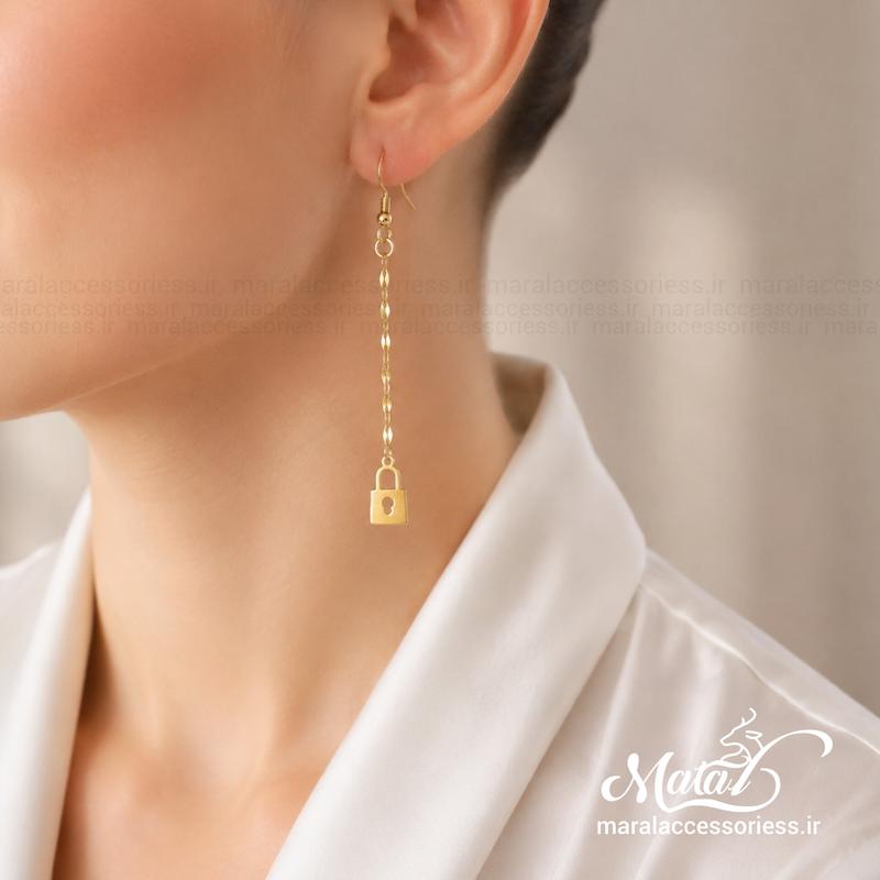 گوشواره استیل 316L آویز استار 1166
