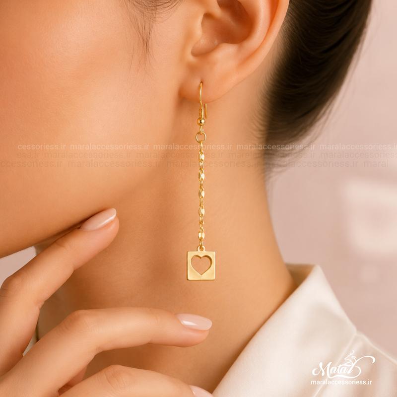 گوشواره استیل316L آویز پولکی 1169