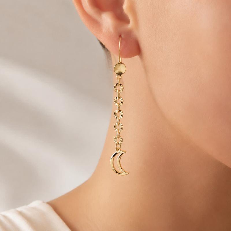 گوشواره آویز کراش طرح ماه 1192