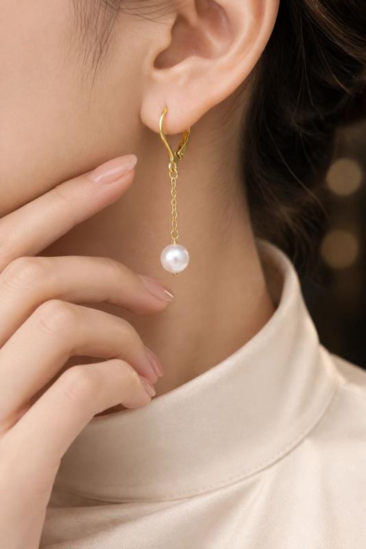 گوشواره آویز مروارید 1600