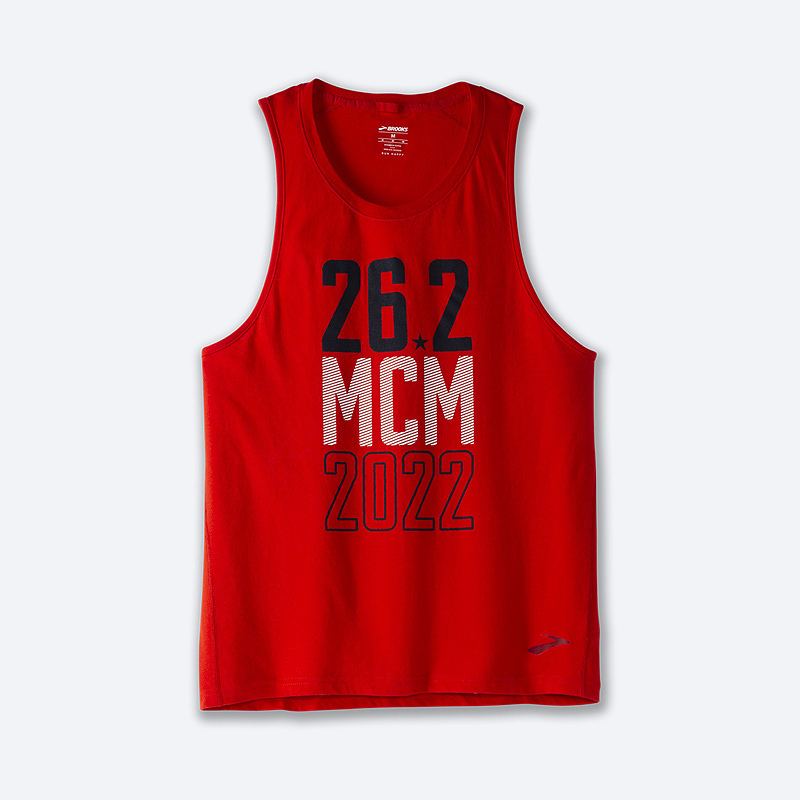 تاپ ورزشی مردانه بروکس Brooks MCM22 Distance Graphic Tank