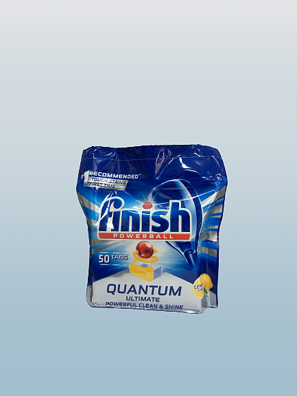 قرص ماشین ظرفشویی فینیش کوانتوم 50 عددی با رایحه لیمو اروپایی 775 گرم Finish quantum dishwasher tablets 50 pieces with lemon scent