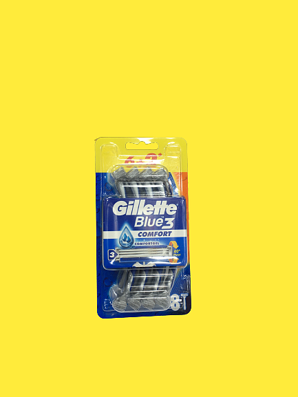 تیغ اصلاح ژیلت 3 تیغه کامفورت ژل بسته 8 عددی Gillette shaving razor 3 blades comfort gel pack of 8 pieces