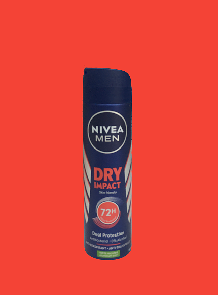 اسپره ضد تعریق مردانه نیوا دری ایمپکت 72 ساعته 150 میل NIVEA Men dry impact anti-perspirant spray