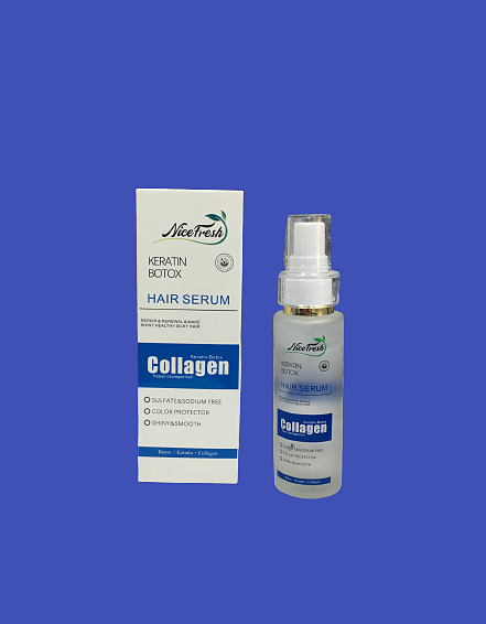 سرم مو نایس فرش کراتین بوتاکس با کلاژن ترمیم کننده موهای آسیب دیده 100 میلی Nice fresh  keratin botox collagen hair serum repair damaged hair