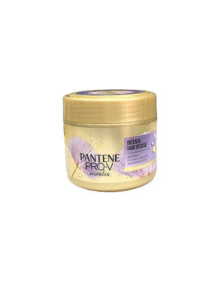 ماسک موی پنتن حاوی بیوتین + پروتئین هیدرولیز شده ابریشم 300 میلی PANTENE pro-v miracles intense hair rescue biotin + hydrolysiertes seiden protein haarmaske