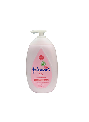 لوسیون بدن کودک جانسون با روغن نارگیل مراقبت روزانه خالص و ملایم 500 میلی johnson's  baby lotion pure & gentle daily care with coconut oil 