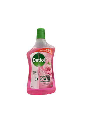 مایع کف شوی آنتی باکتریال دتول با قدرت 3 برابری حاوی رایحه گل رٌز 900 میلی Dettol antibacterial 3x power floor cleaner rose