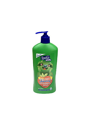 شامپو و نرم کننده 2 در 1 بچه سوآو با رایحه توت فزنگی 532 میلی Suave kids shampoo + conditioner 2 in 1 smoothing strawberry blast