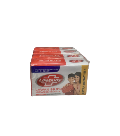 صابون لایف بوی Total 10 با فرمول نقره فعال بسته 4 عددی (4*110 گرمی) Lifebuoy soap total 10 activ silver + formula