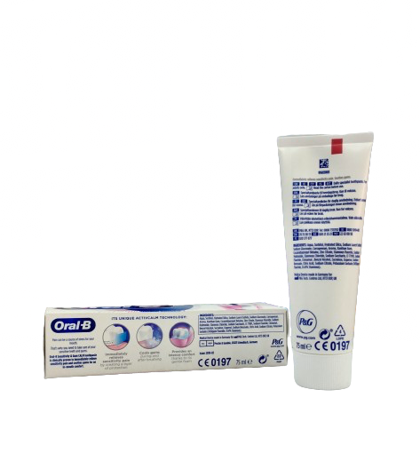 خمیر دندان اورال بی اصلی برای دندان های حساس و آرامش لثه 75 گرم Oral B sensitivity & gum calm Toothpaste original