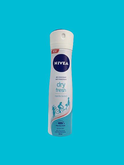 خرید اسپره ضد تعریق و آنتی باکتریال زنانه نیوا مدل dry fresh محافظت بمدت48 ساعت 150 میلی NIVEA dry fresh 48h protection 