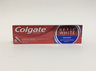 خمیر دندان  فلوراید کلگیت optic white با اثر سفید کننده فوری 75 میلی colgate fluoride toothpaste optic white instant whitening effect