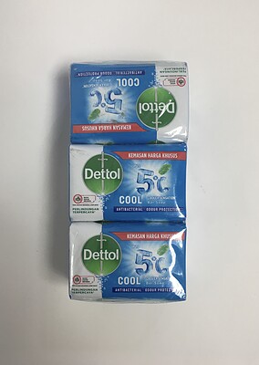 صابون خنک کننده  5 °c دتول بسته 6 عددی آنتی باکتریال + محافظت از بو (6*100 گرمی) Dettol 5 °c cool bar soap cooler sensation bar soap antibacterial + odour protection