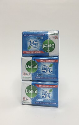 صابون خنک کننده  5 °c دتول بسته 6 عددی آنتی باکتریال + محافظت از بو (6*100 گرمی) Dettol 5 °c cool bar soap cooler sensation bar soap antibacterial + odour protection