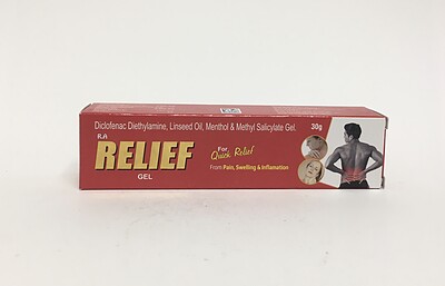 ژل تسکین دهنده ری لایف برای تسکین سریع درد ورم و التهاب مفاصل 30 گرمی Relief gel for quick relief from pain, swelling & inflammation