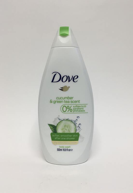 شامپو بدن بدون سولفات داو با رایحه خیار و چای سبز 500 میلی Dove cucumber & green tea scent body wash