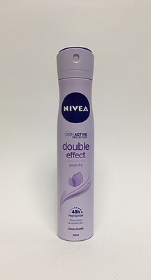 اسپره ضد تعریق با اثر دوگانه نیوآ برای پوست خشک محافظت 48 ساعته 200 میلی NIVEA double effect quick spray dry 48h protection close shave & smooth skin 