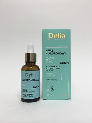 سرم حجم دهنده و رفع چین و چروک صورت دلیا با اسید هیالورونیک 30 میلی Delia hyaluronic acid serum 96% z natur 