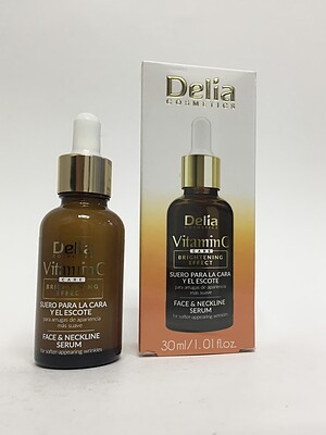 سرم روشن کننده پوست صورت و گردن دلیا با ویتامین (C) 30 میلی Delia vitamin C care brightening effect face and neckline serum