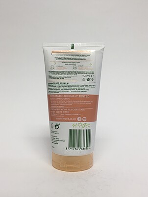 فیس واش لایه بردار روشن کننده و صاف کننده سیمپل با خاک رس و بامبو 150 میلی Simple Protect 'n' Glow natural clay facial wash