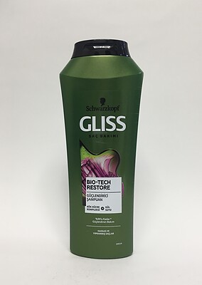 شامپو تقویت کننده موهای حساس و آسیب دیده گلیس 500 میلی GLISS bio-tech restore guclendirici sampuan hassas ve yipranmis 
