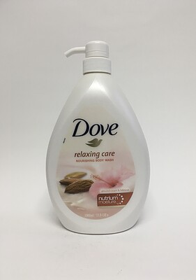 شامپوی مغذی و مرطوب کننده بدن داو با کرم بادام و هیبیسکوس 1 لیتری Dove relaxing care nourishing body wash with almond cream & hibiscus