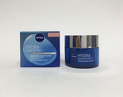 ژل کرم شب بازسازی کننده اثر پوست NIVEA نیوا 50 گرمی NIVEA hydra skin effect regenerating night gel-cream 